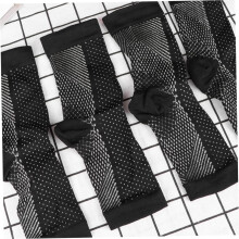 2 paia di calze a punta aperta in nylon per sport e corsa, traspiranti e ad assorbimento del sudore, a compressione, taglia XL