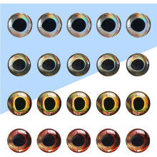 Occhi olografici artificiali 4D per esche da pesca, 5 mm, per la costruzione di mosche artificiali, 20 pezzi