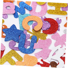 Autocollants en mousse en forme de lettres, autocollants artisanaux faits main, couleurs assorties, faciles à coller et résistants.