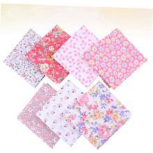 Tissu en coton à motifs floraux (14 pièces) pour la couture, le patchwork et la confection de coussins.