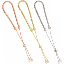 3pcs Adjustable DIY Bracelet Semi-Finished Hand Chain Jewelry Accessories in Golden, White Gold