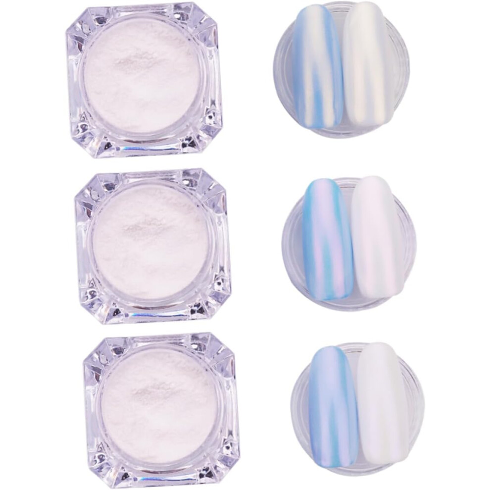 Hkhbjs 3Pcs Glitter Neon Pearl Powder Mirror Effect Metallic Nail Manicure Pigment For Nail Art Use