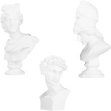 3-teiliges Skulpturen-Figuren-Set, Mythologie-Figur, Büstenform, Harz, kreativ, realistisch