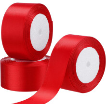 3 ruller DIY-innpakningsbånd Bredt stoffbånd til innpakning til håndverk og dekor