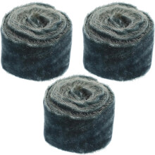 rotoli di nastro di velluto strappato a mano, 1 metro ciascuno, per confezionare bouquet da sposa fai da te, colore blu nebbia.