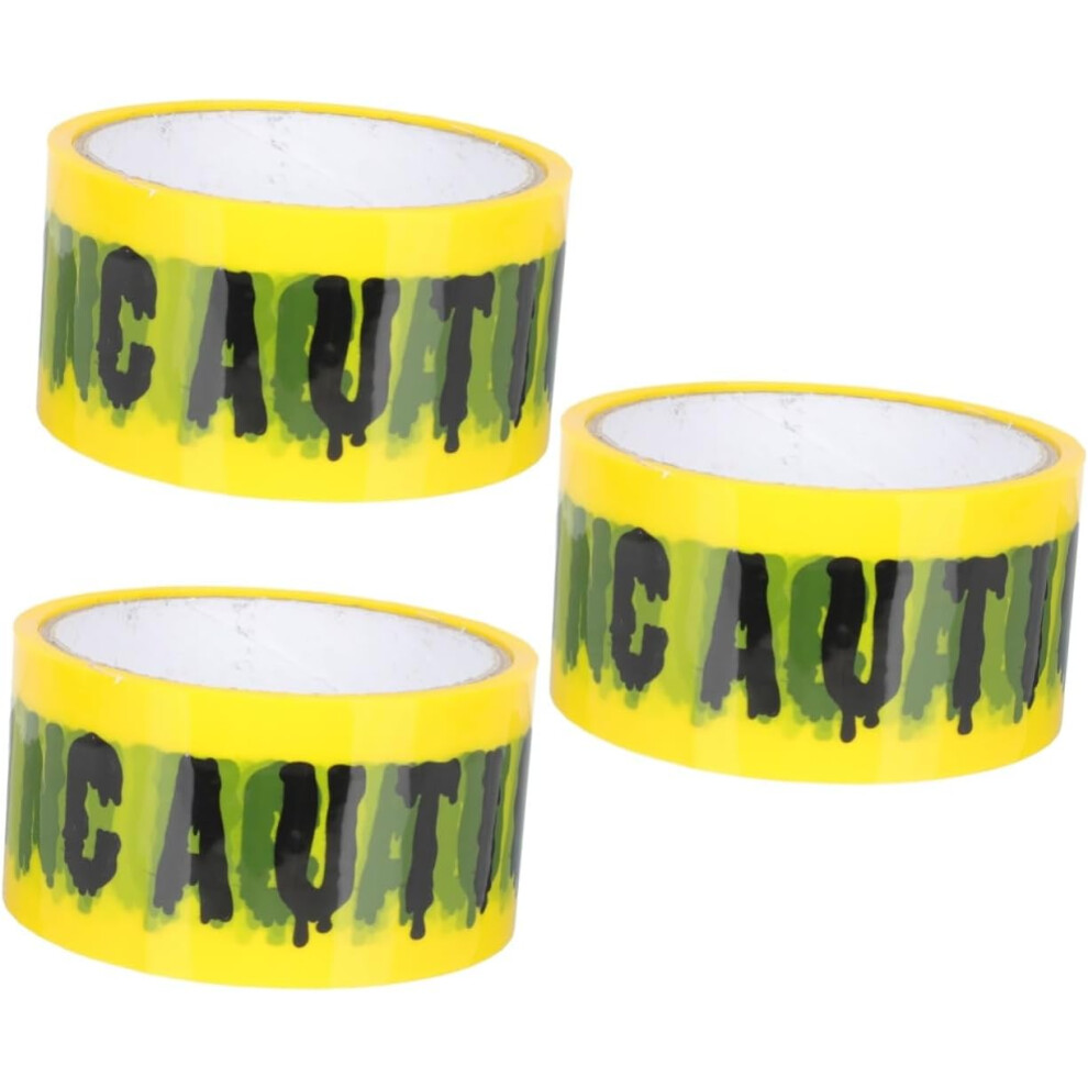 3Pcs Caution Tape Halloween Decorative Tape For Halloween Caution Label Warning Supplies Safety 5455468301629
