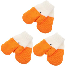 3 Paar warme Fäustlinge, niedliche Winterhandschuhe mit Gänsemotiv, lustige, fleecegefütterte Handschuhe für Damen