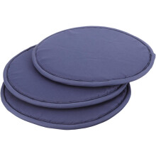 3-teiliges Set tragbarer runder Outdoor-Kissen, marineblaue Sitzkissen für Camping, Wandern, Picknick und Garten