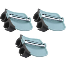 Edelstahl-Schäler-Set, 430 Edelstahlklingen, 3-teilig, vielseitig einsetzbar