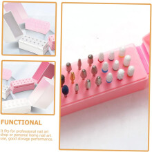 Set di 2 custodie organizer per punte da trapano per unghie con 12 fori