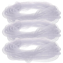 3 rollen elastische gaasbuisjes, grijs, knutselgaasbuisjes voor het maken van sieraden, flexibel lint