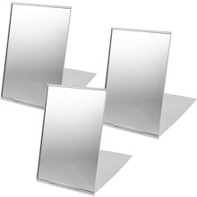3er-Pack tragbarer, faltbarer, kompakter Hand-Make-up-Spiegel mit ultradünnem Aluminiumgehäuse für Reisen, Alltag und Arbeit