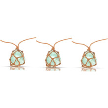 3pcs Delicate Crystal Necklace Portable Stone Necklace Design