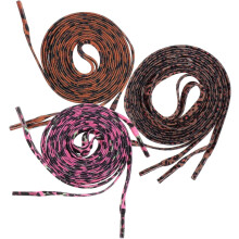 Paar flache Schnürsenkel aus Polyester mit Leopardenmuster, 120 cm lang, robust und schick, für Sportschuhe