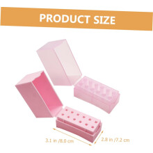 Estuche organizador para brocas de taladro de uñas (2 unidades) con 12 agujeros.