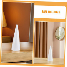 2 weiße Schaumstoffkegel für Bastelprojekte – ideal für Jungen und Mädchen – aus Polystyrol