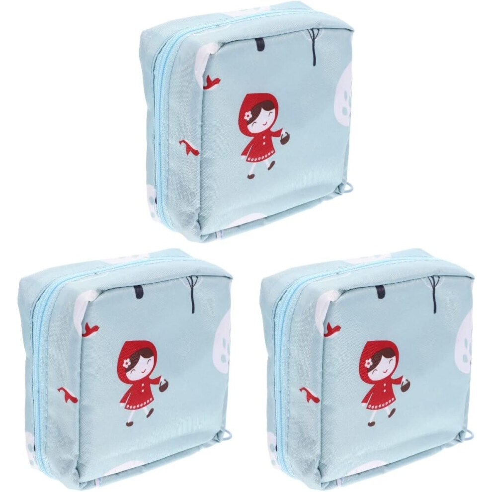 Hkhbjs 3Pcs Delicate Period Storage Bag Convenient Sanitary Holder Reusable Period Pouch