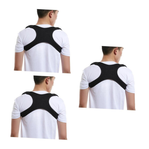 3pcs Invisible Back Posture Corrector Humpback Corrector Elastic Back Shoulder Belt