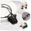 2 buc. Toc pentru ochelari, lanț pentru ochelari, piele artificială, negru 3