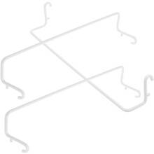 3-teiliges Set weißer Lochwand-Handtuchhalter, ausziehbare Papierhandtuch-Lochwandhalterungen