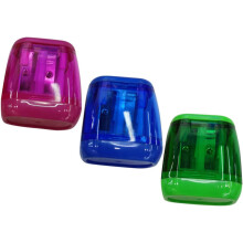 Lot de 3 taille-crayons manuels à double trou, mini taille-crayons colorés