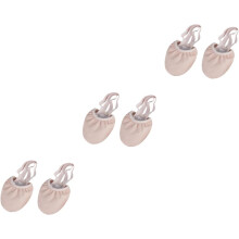 Lot de 3 paires de chaussons de danse à élastique, demi-semelle, confortables pour l'entraînement au ballet et les spectacles de danse adultes.