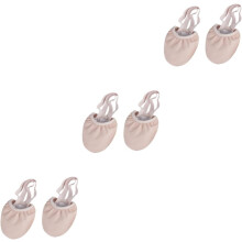 3pairs Elastic Band Dance Shoes Half Ballet Shoes for Adults Comfortable Toe for Dance Training for Studio Practice