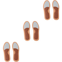 Paar atmungsaktive Einlegesohlen, bequeme Schuhpolsterung, schweißabsorbierendes Rindsleder, rutschfester Stoff, taupe