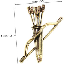 buc Viking Bow Brooch Set Metal Shawl Pins Vintage Pelerina Pins pentru bărbați Petrecere Accesorii Culoare Aurie Antică