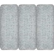 3er-Pack wiederverwendbare Flachmopp-Pads aus Fasermaterial als Ersatzpads für Bodenreinigungsmaschinen