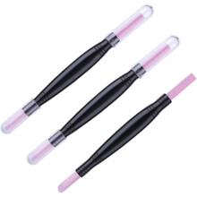 3-delige manicurepen, dubbelzijdige slijpstift, multifunctionele exfoliërende nagelscrubstift