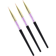 3-delige set tekenpennen, delicate nagelkunstpennen, penseels, nagelverfgereedschap voor manicureaccessoires en -benodigdheden voor vrouwen.