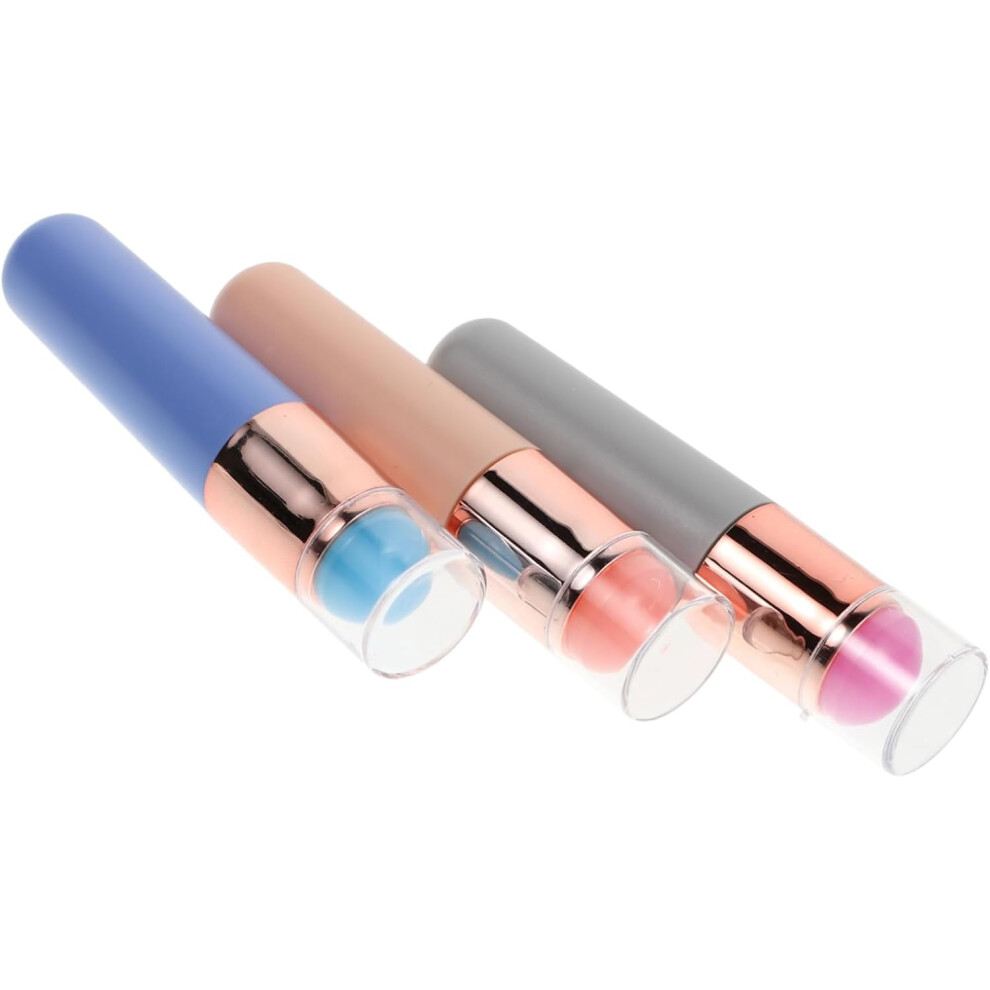 Hkhbjs 3Pcs Silicone Nail Art Tools Reusable Chrome Applicator Portable Gradient Nail Polish Brush For Manicure Fingernail