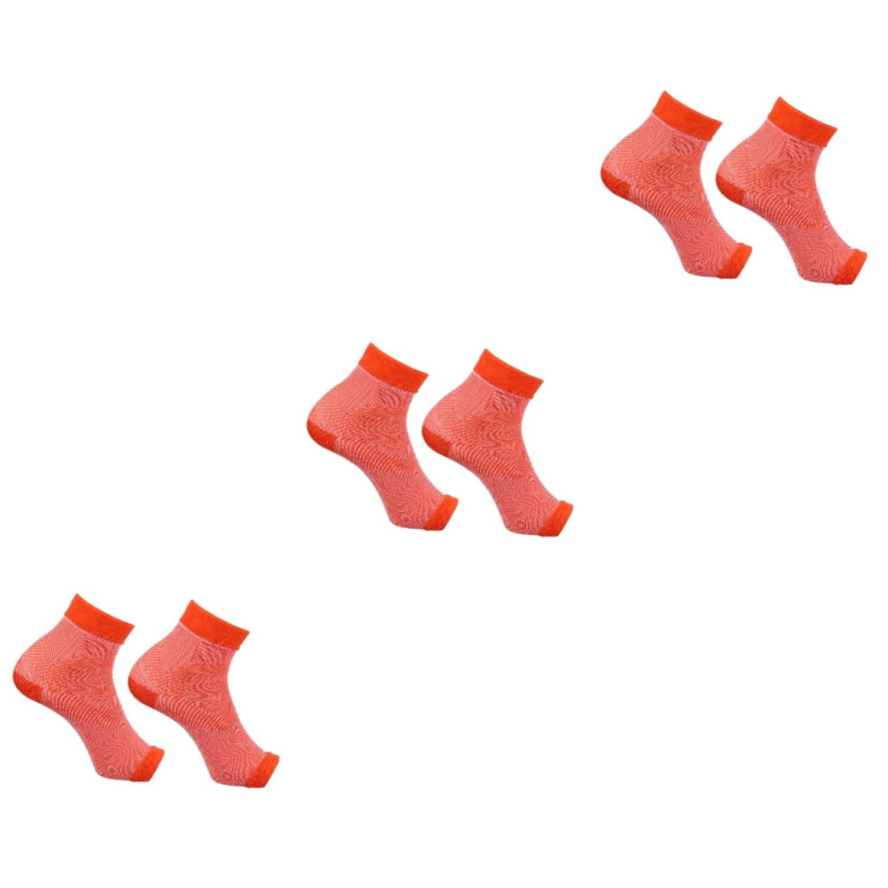 Hkhbjs 3Pairs Compression Foot Sleeves Ankle Socks For Men Women Plantar Fasciitis Sleeve Toeless Running Socks