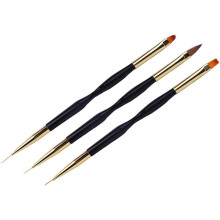 Juego de 3 pinceles y bolígrafos para decoración de uñas, herramienta portátil para pintar uñas, ideal para manicura y viajes.