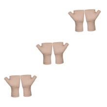 3 Paar Handgelenkstützende, rutschfeste Handschuhe für Erwachsene, fingerlose Kompressionshandschuhe