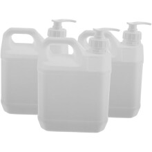 3pcs Refillable Plastic Pump Bottle Dispenser for Liquid Storage Container