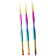 Lot de 3 stylos métalliques pour nail art, permettant de dessiner des motifs et des lignes pour une utilisation à domicile ou en salon.