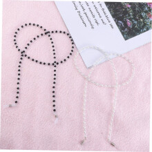 2 correas de cadena con cuentas para gafas de sol, cordón para el cuello, soporte para gafas para mujer.