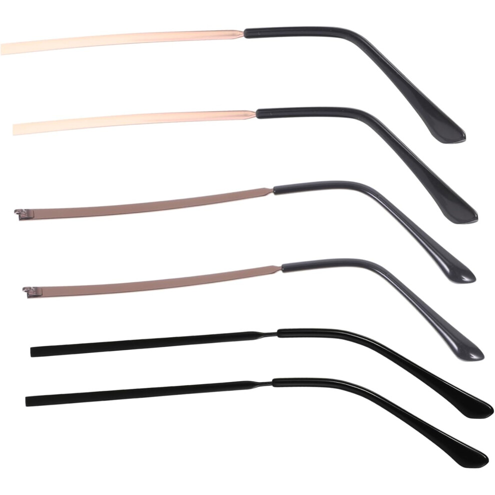 Hkhbjs 3Pairs Eyeglasses Temple Arms Comfortable Metal Replacement Legs
