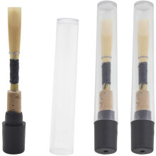 Onderdelen voor muziekinstrumenten: 3 stuks zachte hobo-rietjes van natuurlijk materiaal, vervanging voor hobo-uitvoeringen.