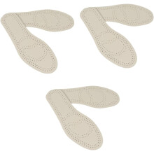 3pairs insolas de couro respirador correndo caminhando almofadas absorção de suor amortiguação almofadas de sapatos para homens