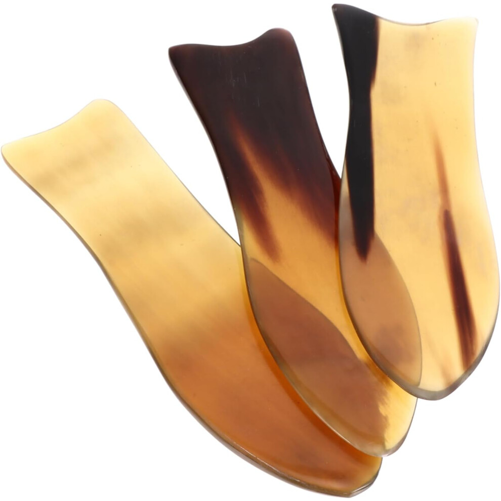 Hkhbjs Fish Shaped Ox Horn Scraping Plates 3Pcs Set, Traditional Gua Sha Massage Boards