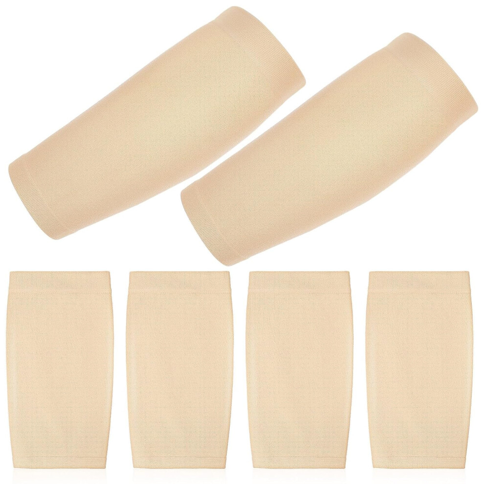Hkhbjs 3 Pairs Skin Color Elbow Sleeves And Wrist Braces, Breathable Tennis And Volleyball Arm Covers