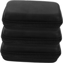 3-teiliges Aufbewahrungsetui für Nagelkunst-Werkzeuge und Wimpernpinzette, kleine Kosmetiktasche mit Reißverschluss