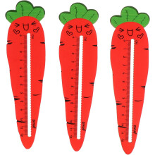 Set van 3 houten linialen in wortelvorm van 12 cm voor leerlingen, creatieve teken- en schrijfbenodigdheden voor school.