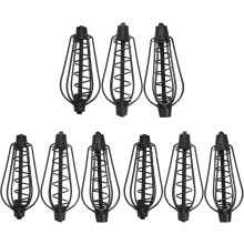 9pcs Carp Bait Cage Feeder Set with Copper Electroplated Spring Weighted Holder