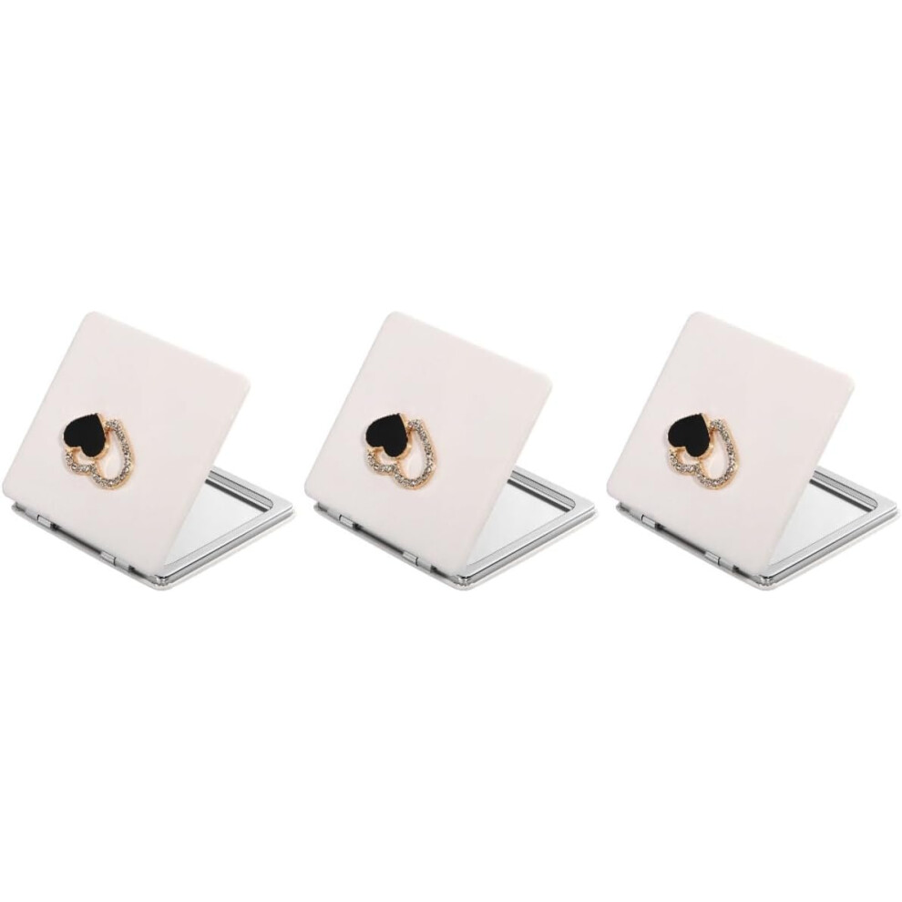 Hkhbjs 3Pcs Folding Makeup Mirror Mini Cosmetic Mirror For Girl Protective Cover