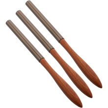 3-teiliges Nagelkunst-Pinselset mit ergonomischem Holzgriff und flachem Design