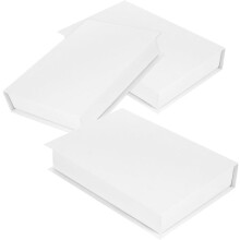 3er-Set Dekobücher aus weißem Papier, minimalistisch, leicht, abriebfest
